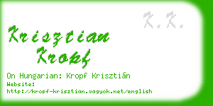 krisztian kropf business card